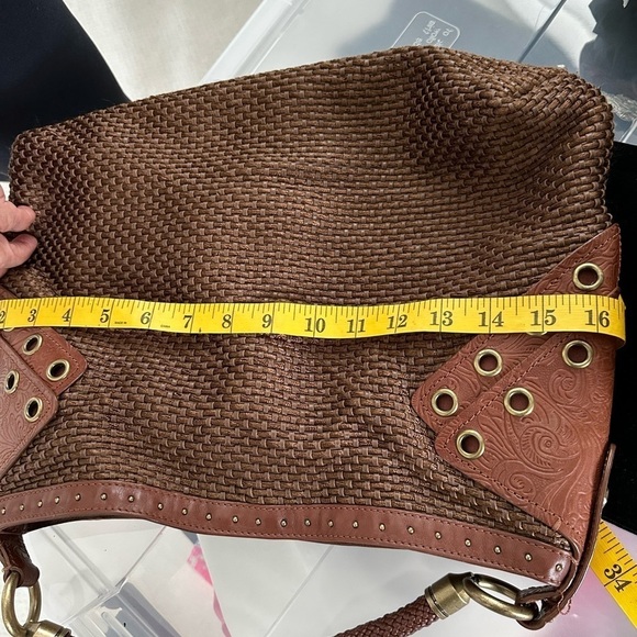 Vintage Cole Haan leather and woven thread Handbag. Brass de… - Picture 11 of 11